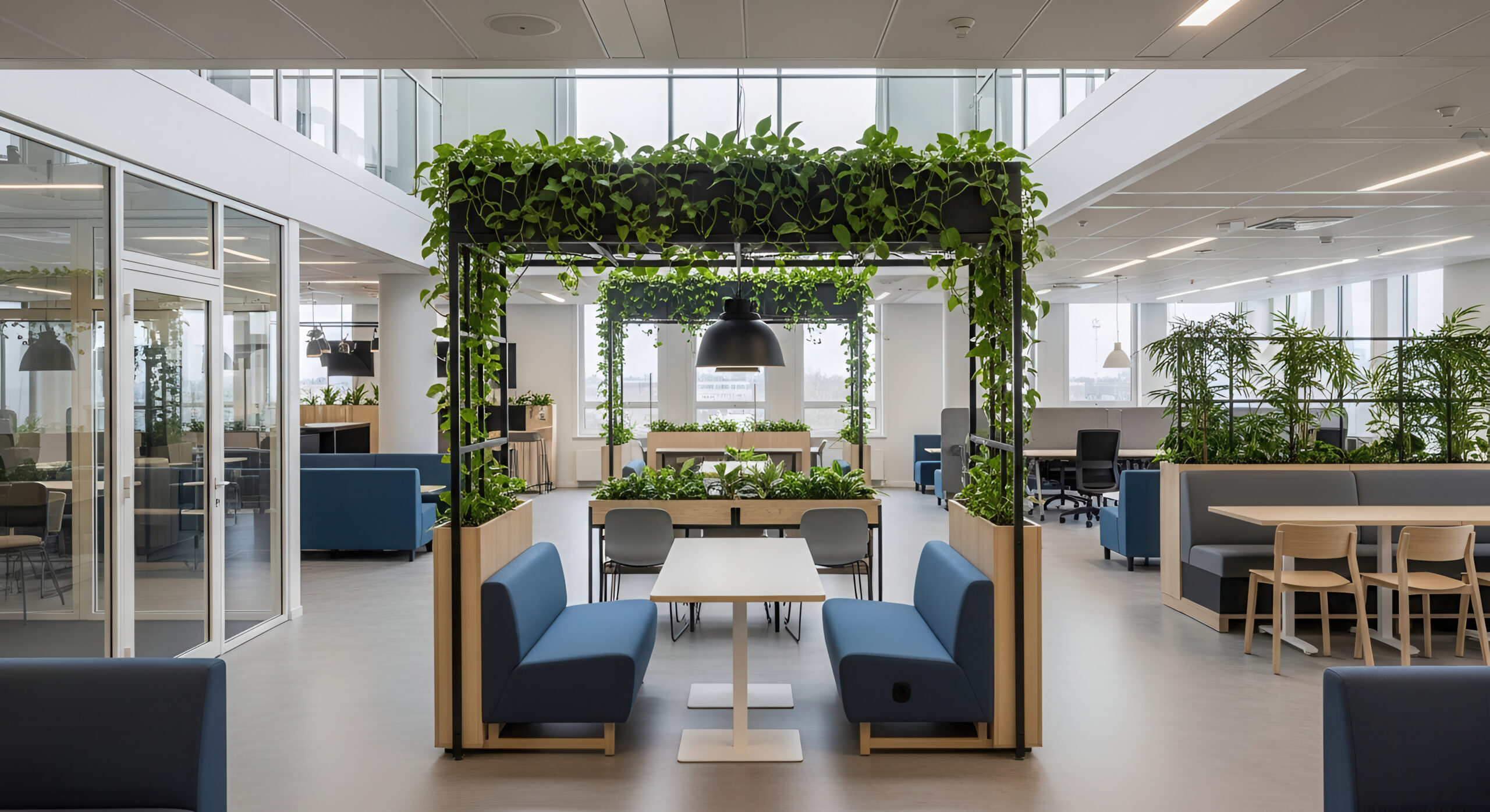 Aranżacja zieleni w&nbsp;biurach – poznaj Biophilic Design!